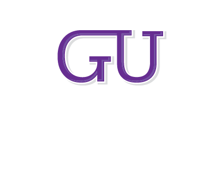 letter GU joined together