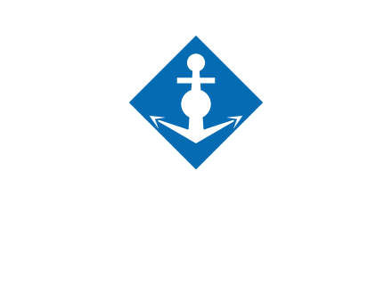 anchor in rhombus transport logo