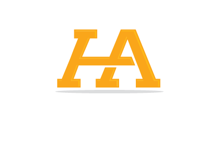 letter A forming letter H