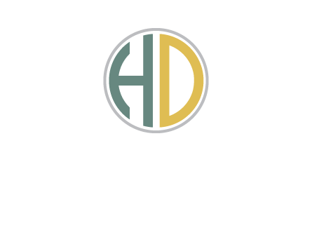 Letter H and D in a circle logo