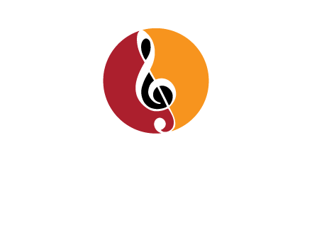 music note in colored circle logo