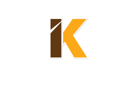 letter K forming letter I