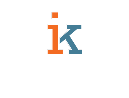 letter I forming letter K