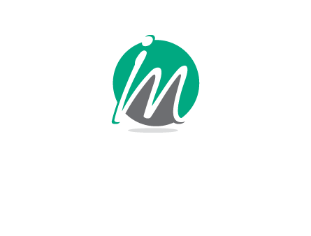 Letter i and m over the circle logo