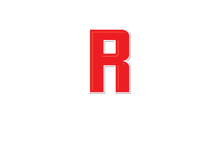 negative spacing letter I in letter R