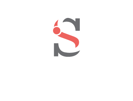 abstract swoosh letter I in letter S