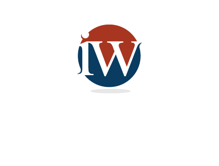 Letters i and w inside circle logo