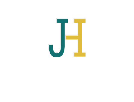 letter j merge with letter H logo