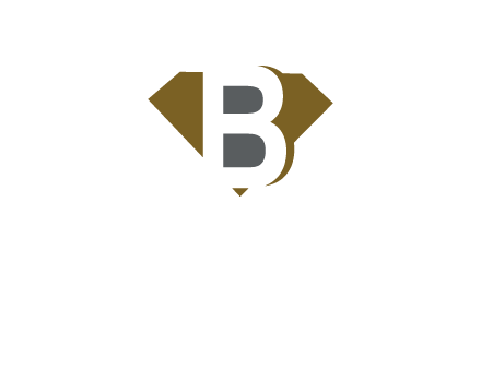 letter B inside diamond shape logo