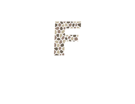 mosaic letter F logo