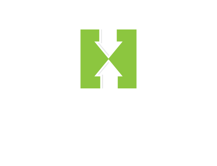 arrows inside Letter H logo