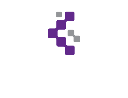 letter C made of square technology connection logo