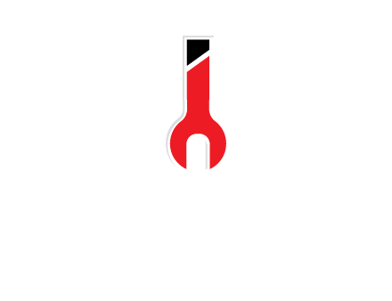 letter i incorporated with open end wrench logo