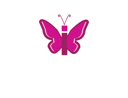 letter i incorporated with butterfly logo