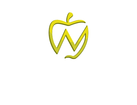 letter N incorporated with apple logo