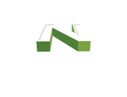 3D letter N logo