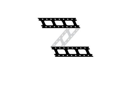 film reel forming letter Z logo