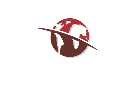 swoosh on the globe logo