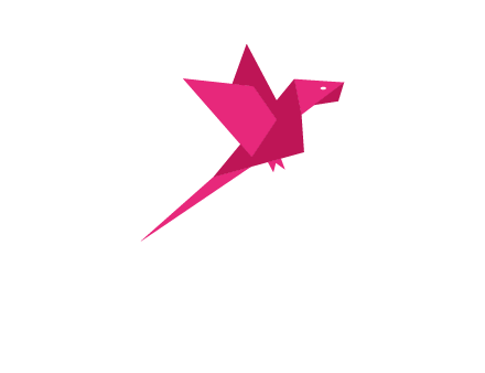 origami parrot bird logo