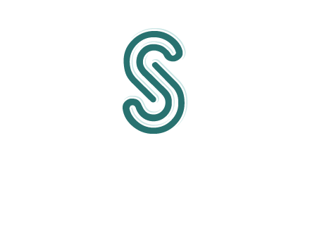 letter S made of lines logo