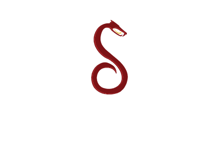 Letter S made of snake logo