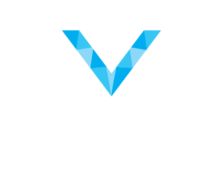 polygonal letter V logo