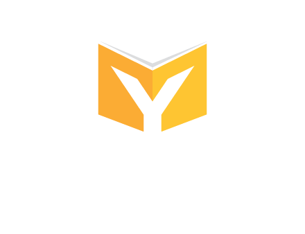 Letter Y with book logo