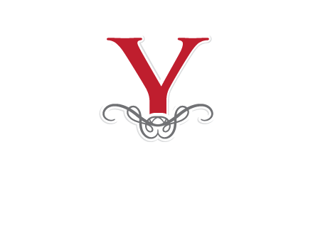 Letter Y with ornament logo