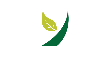 Letter Y made of leaf logo