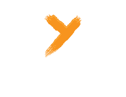 letter Y in brush stroke logo