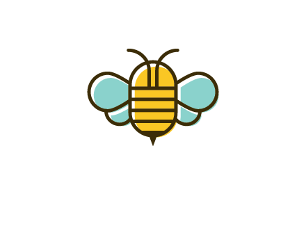 abstract honey bee logo