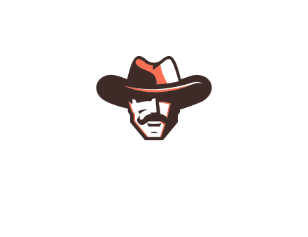 cowboy with moustache illustration