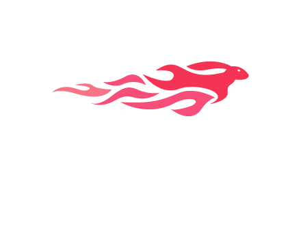 flame behind bunny logo