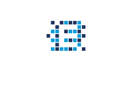 Letter E Pixel logo