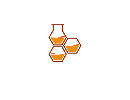 honeycomb and flask icon