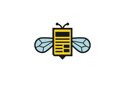 bee and page logo