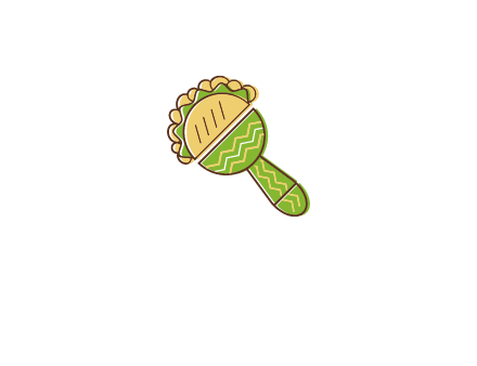 taco and maracas symbol