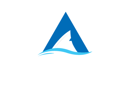 shark incorporate in letter A logo