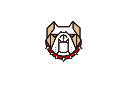 geometrical bulldog logo