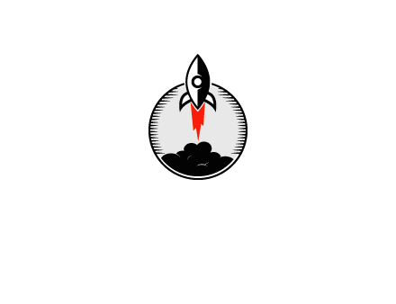 rocket launching logo