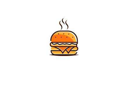 steaming burger logo