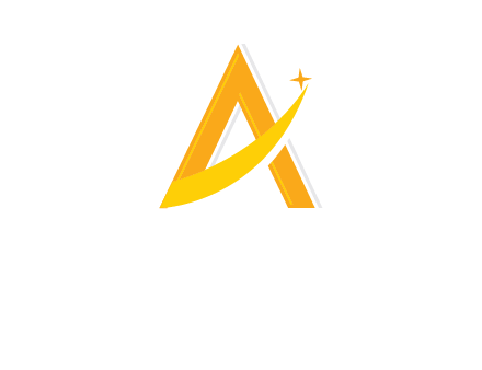 letter A with rising star logo