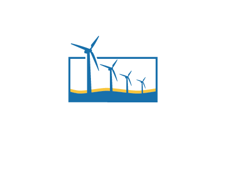 renewable energy logo showcasing windmills