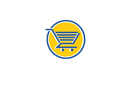 round retail logo showing a shopping cart