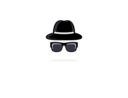 sunglasses and hat logo