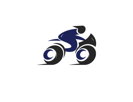 biker icon for a motorcycle logo