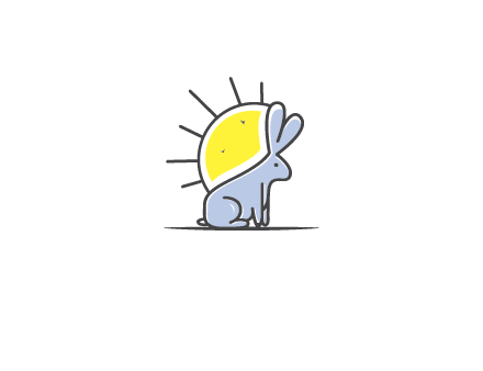 rabbit blocking the sun logo