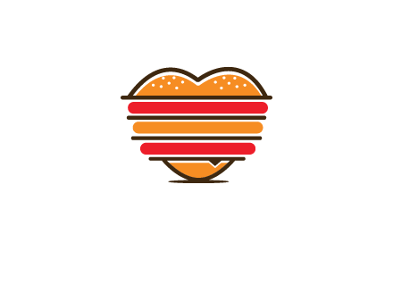 heart shaped burger logo