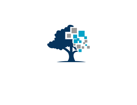 pixels and tree logo