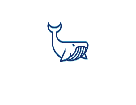 whale icon for aquarium logo